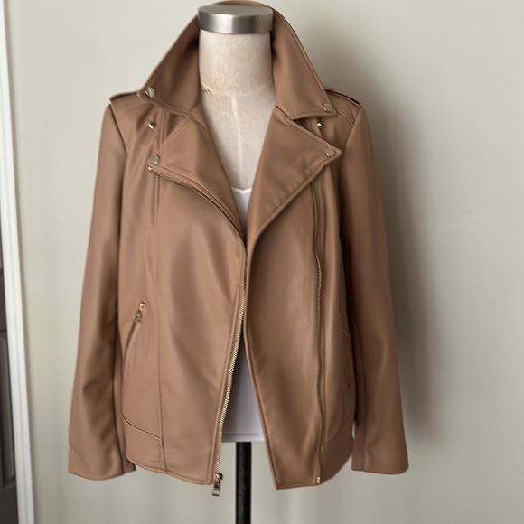 Tan Faux leather jacket - Picture 10 of 13